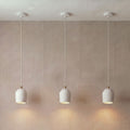 3 Archy Pendant Set — white, linen cord — More Circular