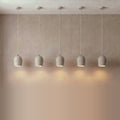 5 Archy Pendant Set — pumice stone, linen cord — More Circular