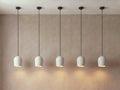 5 Archy Pendant Set — white, black cord — More Circular
