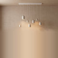 7 Cluster Long — white, linen cord — More Circular