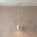Archy Pendant Mini — white, linen cord — More Circular