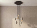 7 Archy Cluster — pumice stone, black cord — More Circular
