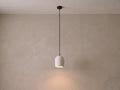 Archy Pendant — white, black cord — More Circular