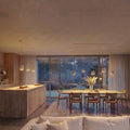 3 Archy Dine above a kitchen island and 5 Archy Dine above a dining table
