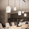 Beautiful circular lamps for living room 3 medium and 2 small rail set in white more circular 2024.