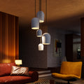 Cluster contemporary lighting 5 white archy cluster set more circular 2024.