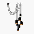 Sustainable lounge room lamps 7 black archy cluster set with long cord more circular 2024.